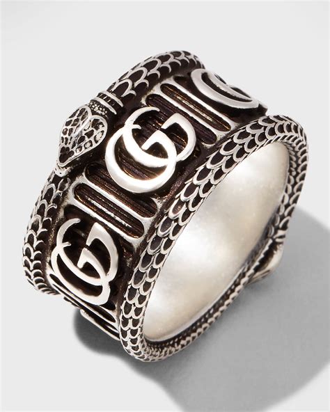 gucci mens snake ring